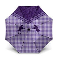 Aloha Hawaii Cowboys Paniolo Umbrella Violet Palaka LT7 One Size Folded 11.42 inch Opened Diameter 37.4 inch Purple - Polynesian Pride