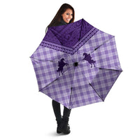 Aloha Hawaii Cowboys Paniolo Umbrella Violet Palaka LT7 - Polynesian Pride