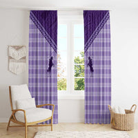 Aloha Hawaii Cowboys Paniolo Window Curtain Violet Palaka LT7 - Polynesian Pride