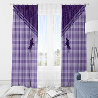 Aloha Hawaii Cowboys Paniolo Window Curtain Violet Palaka LT7 - Polynesian Pride