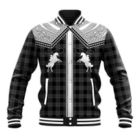 Aloha Hawaii Cowboys Paniolo Baseball Jacket Black Palaka LT7 Unisex Black - Polynesian Pride