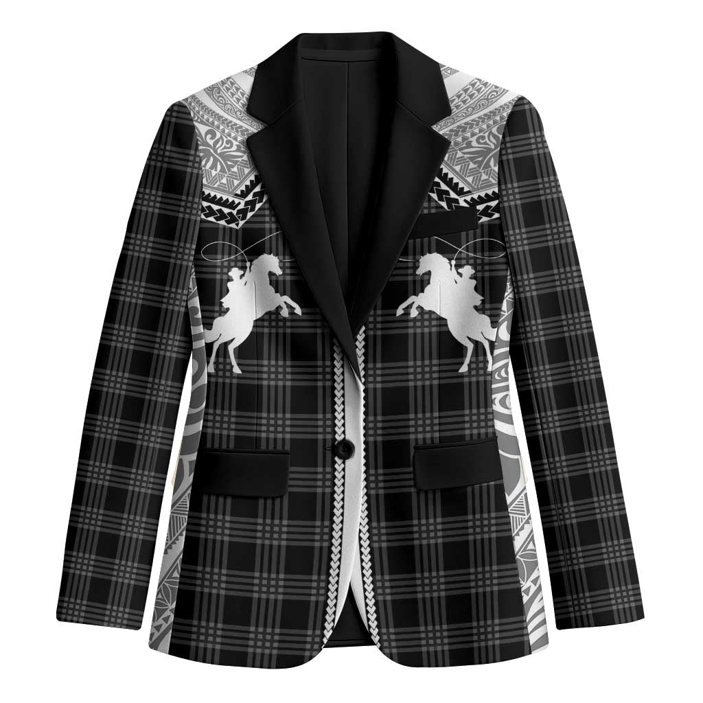 Aloha Hawaii Cowboys Paniolo Blazer Black Palaka LT7 Unisex Black - Polynesian Pride