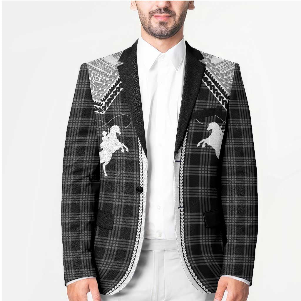 Aloha Hawaii Cowboys Paniolo Blazer Black Palaka LT7 - Polynesian Pride