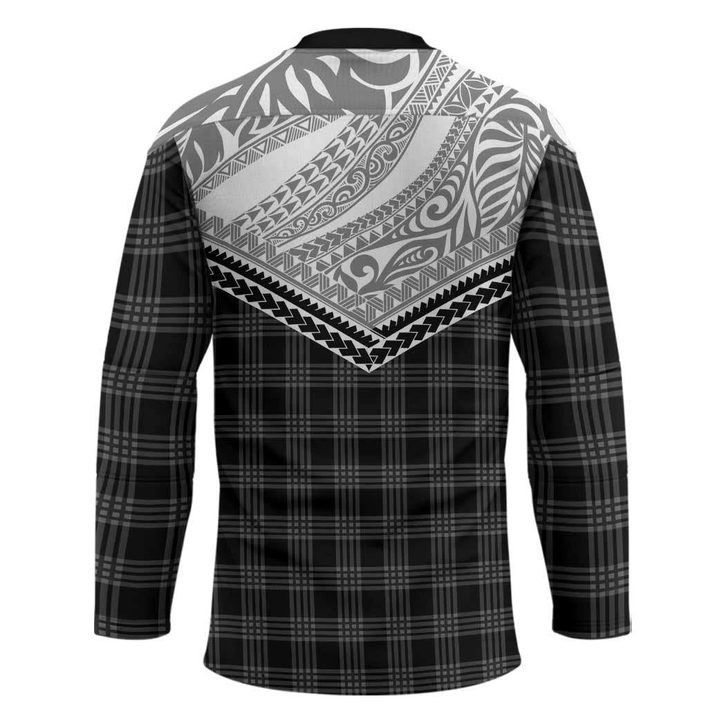 Aloha Hawaii Cowboys Paniolo Hockey Jersey Black Palaka LT7 - Polynesian Pride