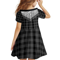 Aloha Hawaii Cowboys Paniolo Kid Short Sleeve Dress Black Palaka LT7 - Polynesian Pride