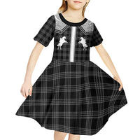 Aloha Hawaii Cowboys Paniolo Kid Short Sleeve Dress Black Palaka LT7 - Polynesian Pride