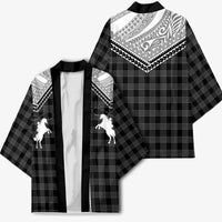 Aloha Hawaii Cowboys Paniolo Kimono Black Palaka LT7 - Polynesian Pride