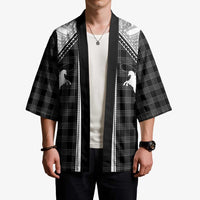Aloha Hawaii Cowboys Paniolo Kimono Black Palaka LT7 - Polynesian Pride