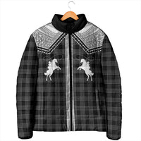 Aloha Hawaii Cowboys Paniolo Padded Jacket Black Palaka LT7 - Polynesian Pride