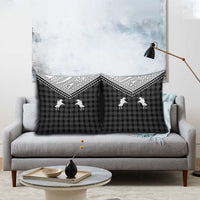 Aloha Hawaii Cowboys Paniolo Pillow Cover Black Palaka LT7 - Polynesian Pride