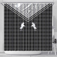Aloha Hawaii Cowboys Paniolo Shower Curtain Black Palaka LT7 - Polynesian Pride