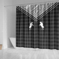 Aloha Hawaii Cowboys Paniolo Shower Curtain Black Palaka LT7 - Polynesian Pride