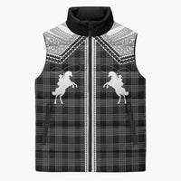 Aloha Hawaii Cowboys Paniolo Sleeveless Puffer Jacket Black Palaka LT7 Unisex Black - Polynesian Pride