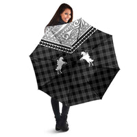 Aloha Hawaii Cowboys Paniolo Umbrella Black Palaka LT7 - Polynesian Pride