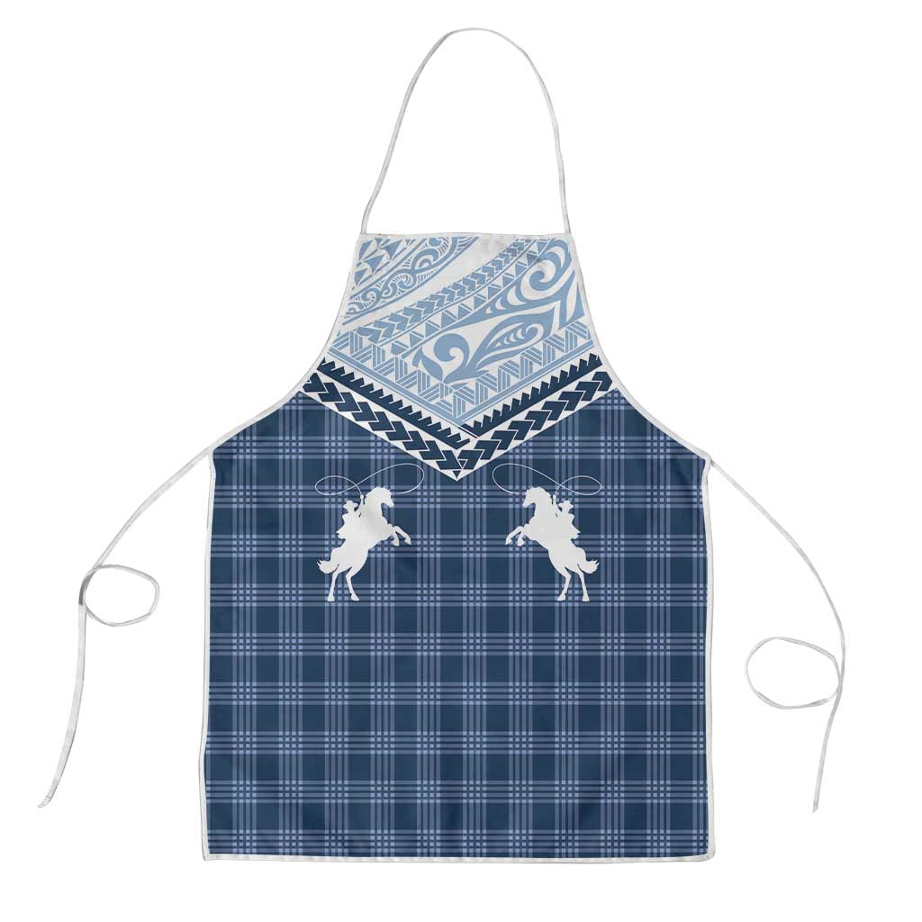 Aloha Hawaii Cowboys Paniolo Apron Navy Blue Palaka LT7 Navy - Polynesian Pride