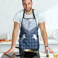 Aloha Hawaii Cowboys Paniolo Apron Navy Blue Palaka LT7 - Polynesian Pride