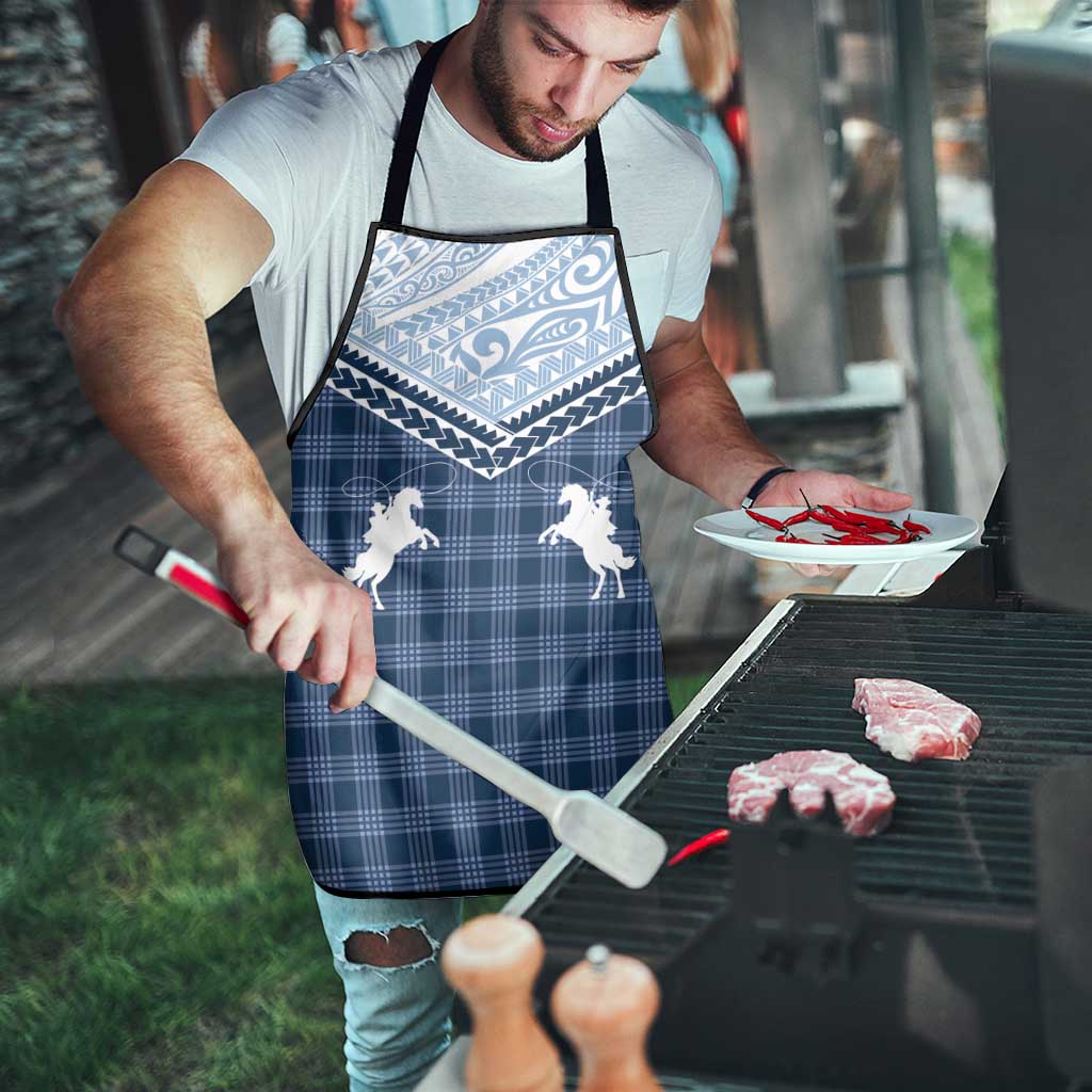 Aloha Hawaii Cowboys Paniolo Apron Navy Blue Palaka LT7 - Polynesian Pride