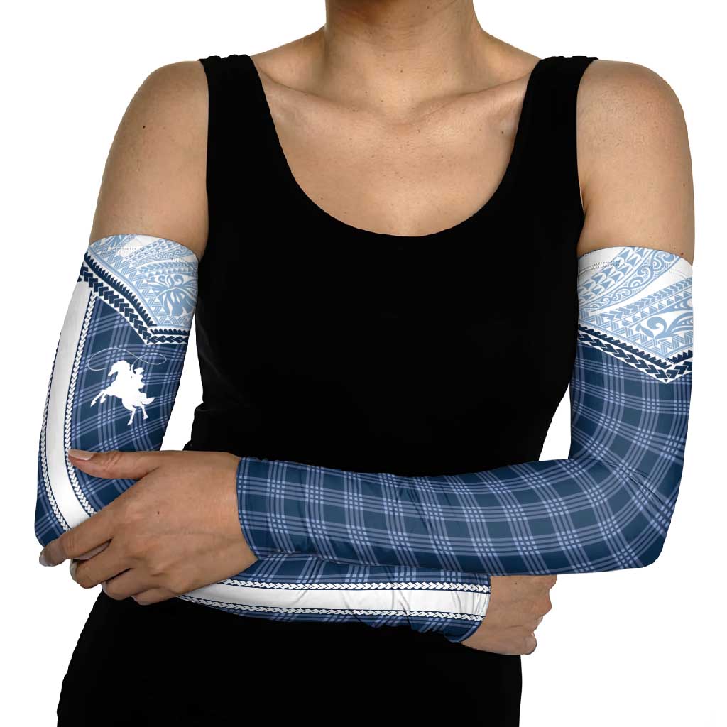 Aloha Hawaii Cowboys Paniolo Arm Sleeves Navy Blue Palaka LT7 - Polynesian Pride