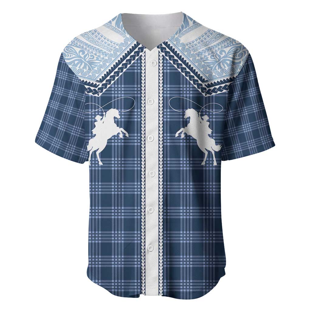 Aloha Hawaii Cowboys Paniolo Baseball Jersey Navy Blue Palaka LT7 Navy - Polynesian Pride