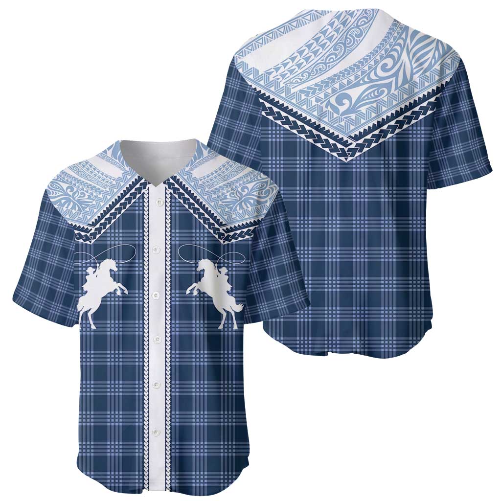 Aloha Hawaii Cowboys Paniolo Baseball Jersey Navy Blue Palaka LT7 - Polynesian Pride