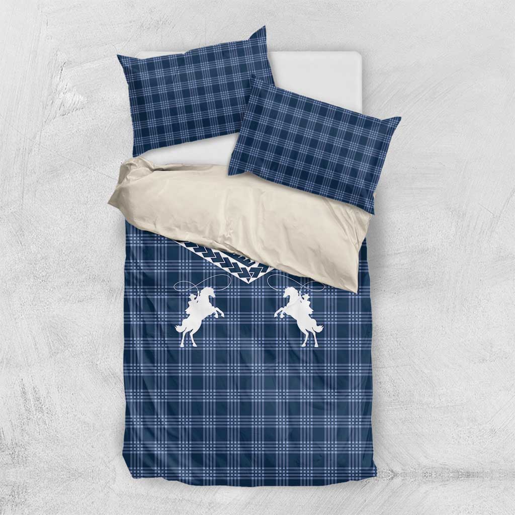 Aloha Hawaii Cowboys Paniolo Bedding Set Navy Blue Palaka LT7 US Twin 172cm x 218cm Navy - Polynesian Pride