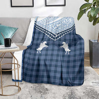 Aloha Hawaii Cowboys Paniolo Blanket Navy Blue Palaka LT7 - Polynesian Pride