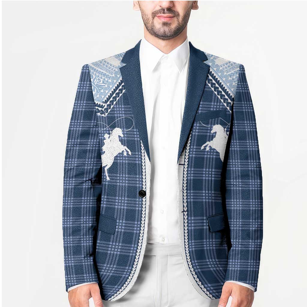 Aloha Hawaii Cowboys Paniolo Blazer Navy Blue Palaka LT7 - Polynesian Pride