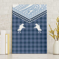 Aloha Hawaii Cowboys Paniolo Canvas Wall Art Navy Blue Palaka LT7 Without Frame Navy - Polynesian Pride