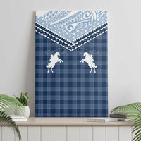 Aloha Hawaii Cowboys Paniolo Canvas Wall Art Navy Blue Palaka LT7 - Polynesian Pride