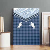 Aloha Hawaii Cowboys Paniolo Canvas Wall Art Navy Blue Palaka LT7 - Polynesian Pride