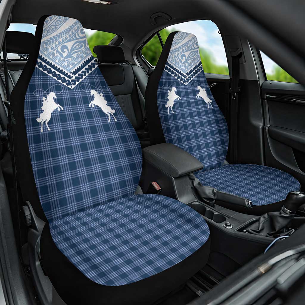 Aloha Hawaii Cowboys Paniolo Car Seat Cover Navy Blue Palaka LT7 One Size Navy - Polynesian Pride