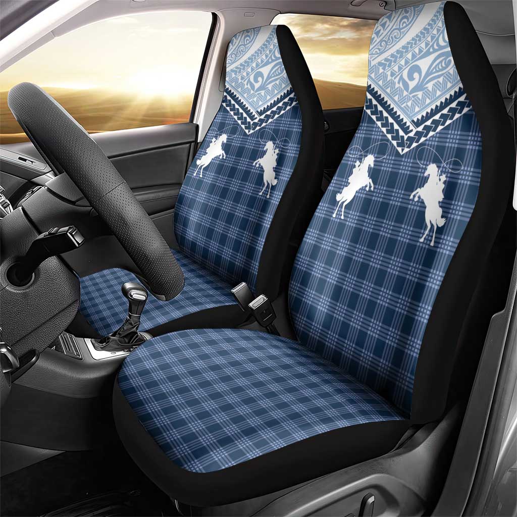 Aloha Hawaii Cowboys Paniolo Car Seat Cover Navy Blue Palaka LT7 - Polynesian Pride