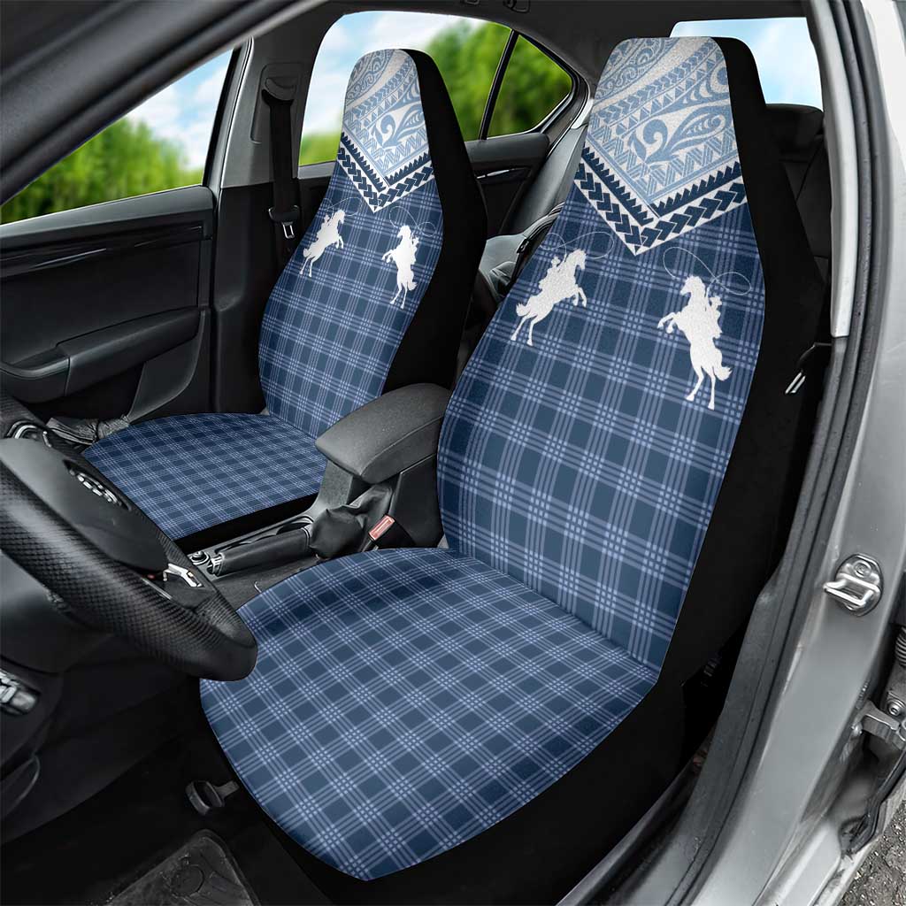 Aloha Hawaii Cowboys Paniolo Car Seat Cover Navy Blue Palaka LT7 - Polynesian Pride