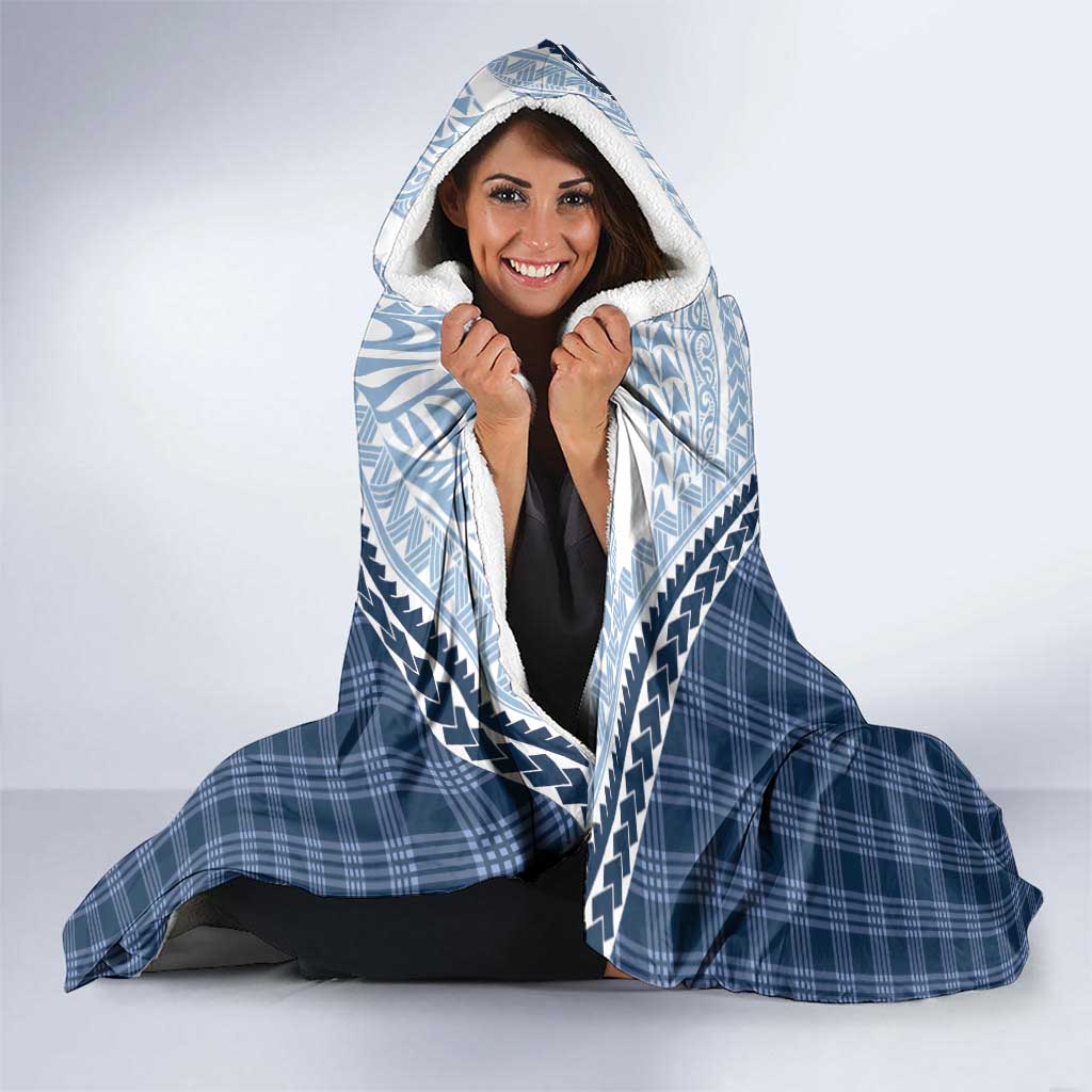 Aloha Hawaii Cowboys Paniolo Hooded Blanket Navy Blue Palaka LT7 - Polynesian Pride