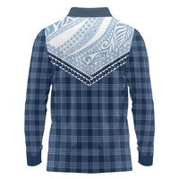 Aloha Hawaii Cowboys Paniolo Long Sleeve Polo Shirt Navy Blue Palaka LT7 - Polynesian Pride