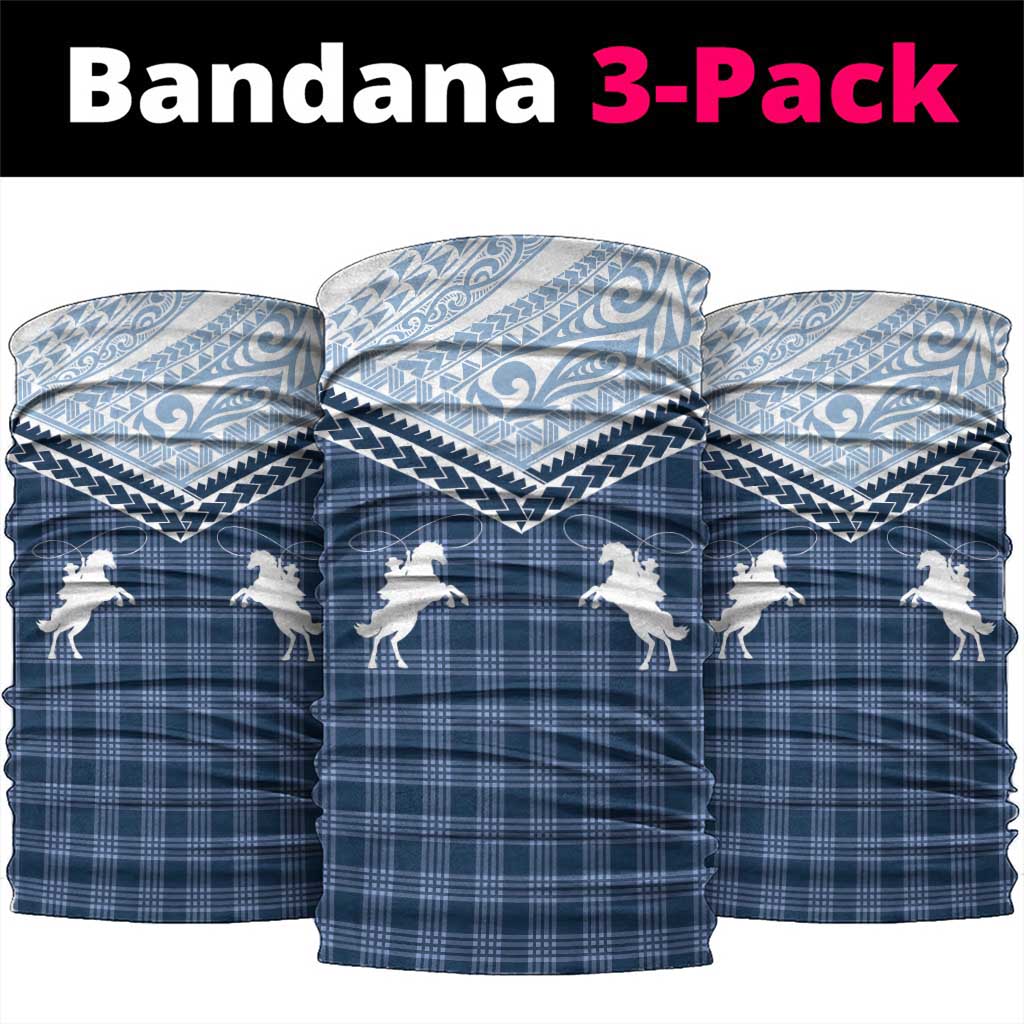 Aloha Hawaii Cowboys Paniolo Neck Gaiter Navy Blue Palaka LT7 package One Size: 25*50cm Navy - Polynesian Pride