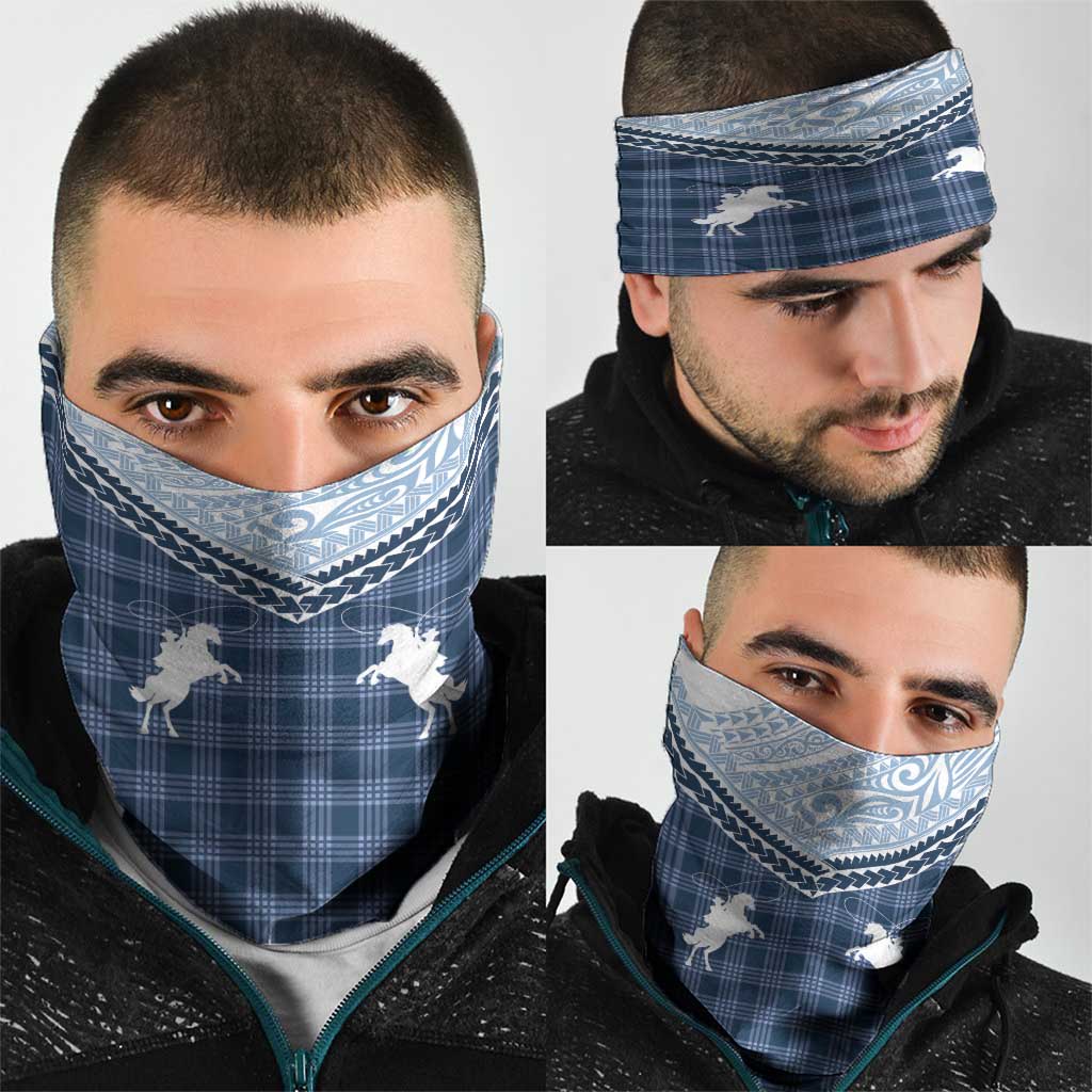 Aloha Hawaii Cowboys Paniolo Neck Gaiter Navy Blue Palaka LT7 - Polynesian Pride