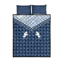 Aloha Hawaii Cowboys Paniolo Quilt Bed Set Navy Blue Palaka LT7 - Polynesian Pride