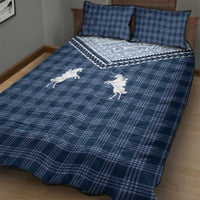 Aloha Hawaii Cowboys Paniolo Quilt Bed Set Navy Blue Palaka LT7 - Polynesian Pride