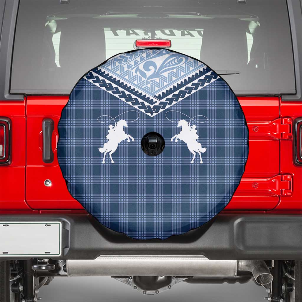 Aloha Hawaii Cowboys Paniolo Spare Tire Cover Navy Blue Palaka LT7 - Polynesian Pride