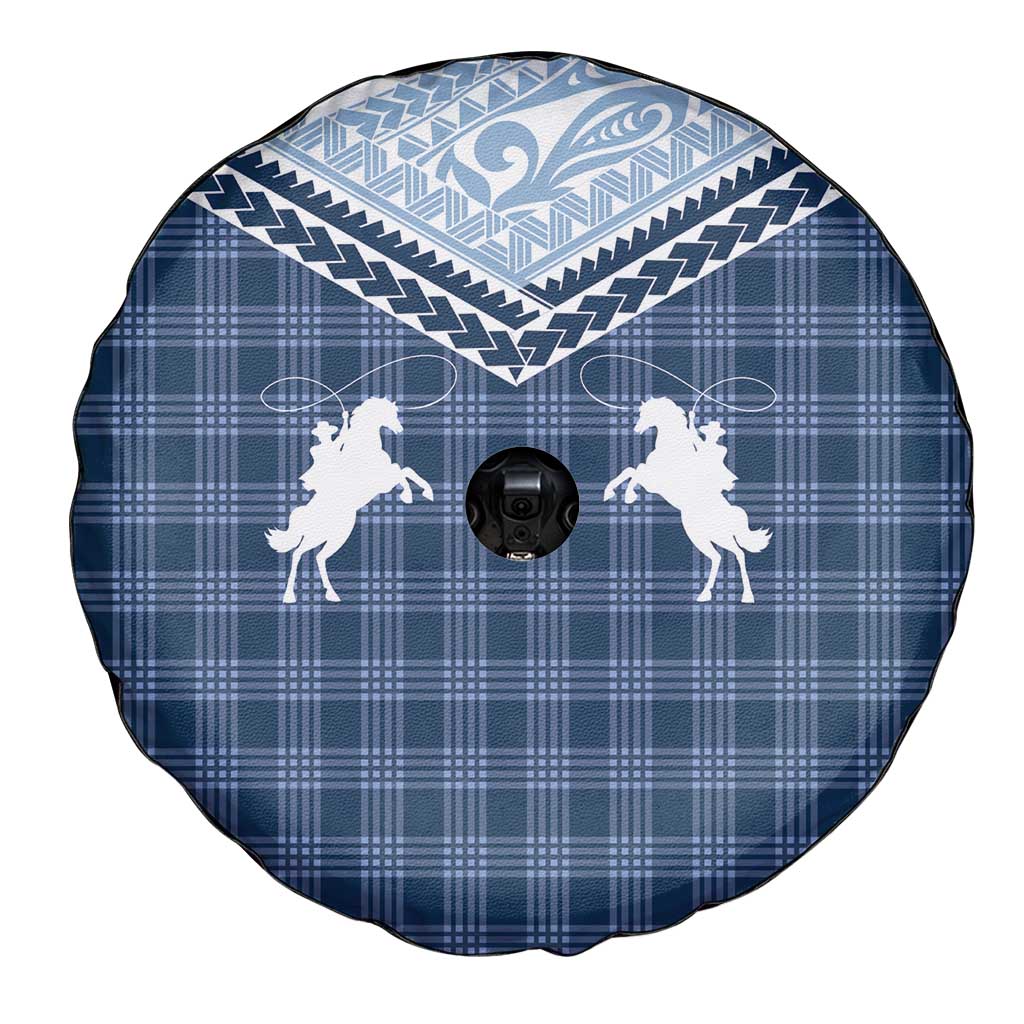 Aloha Hawaii Cowboys Paniolo Spare Tire Cover Navy Blue Palaka LT7 - Polynesian Pride