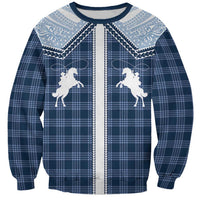 Aloha Hawaii Cowboys Paniolo Sweatshirt Navy Blue Palaka LT7 Unisex Navy - Polynesian Pride