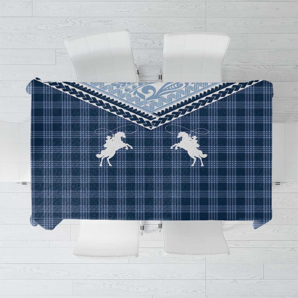 Aloha Hawaii Cowboys Paniolo Tablecloth Navy Blue Palaka LT7 Navy - Polynesian Pride