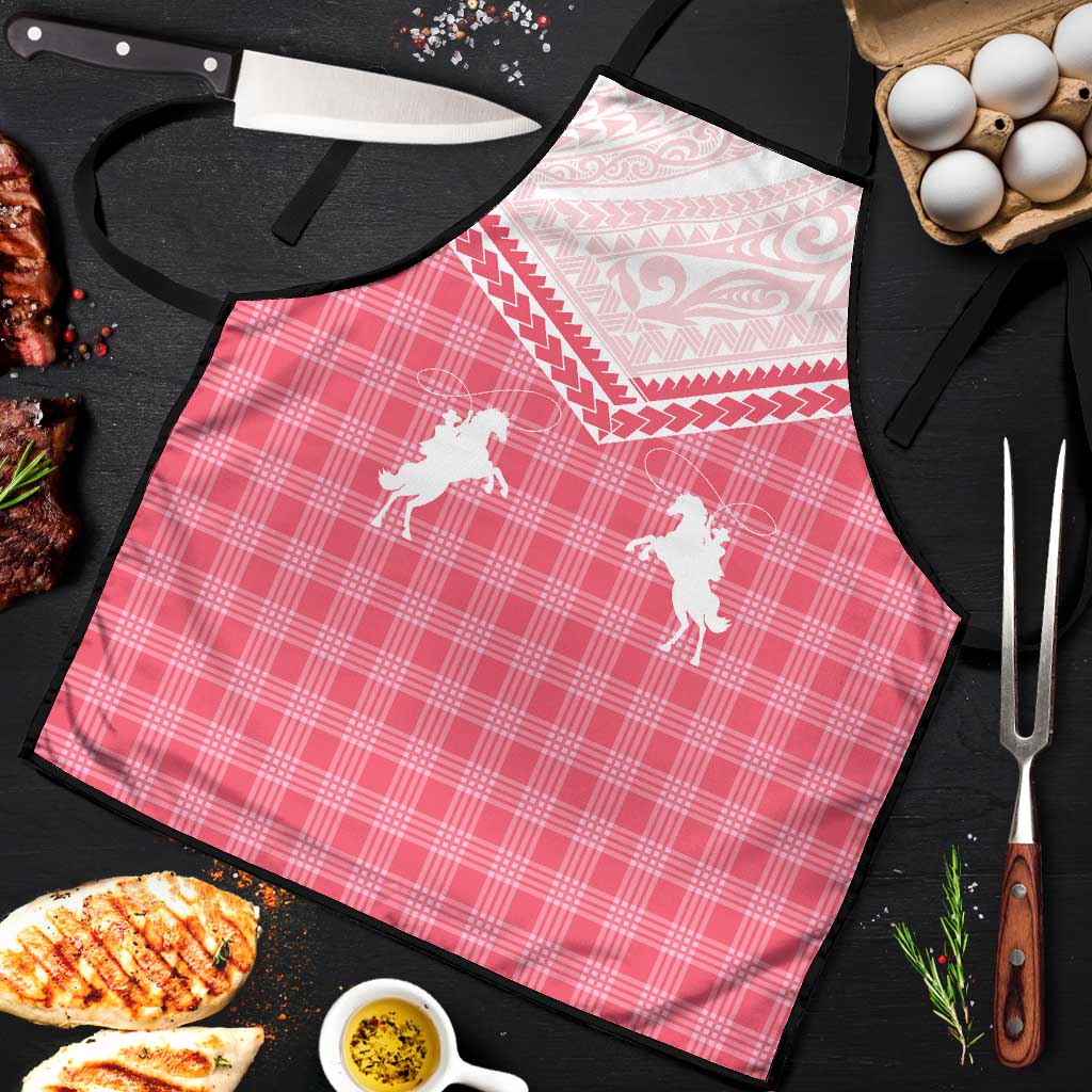 Aloha Hawaii Cowboys Paniolo Apron Rose Palaka LT7 Pink - Polynesian Pride