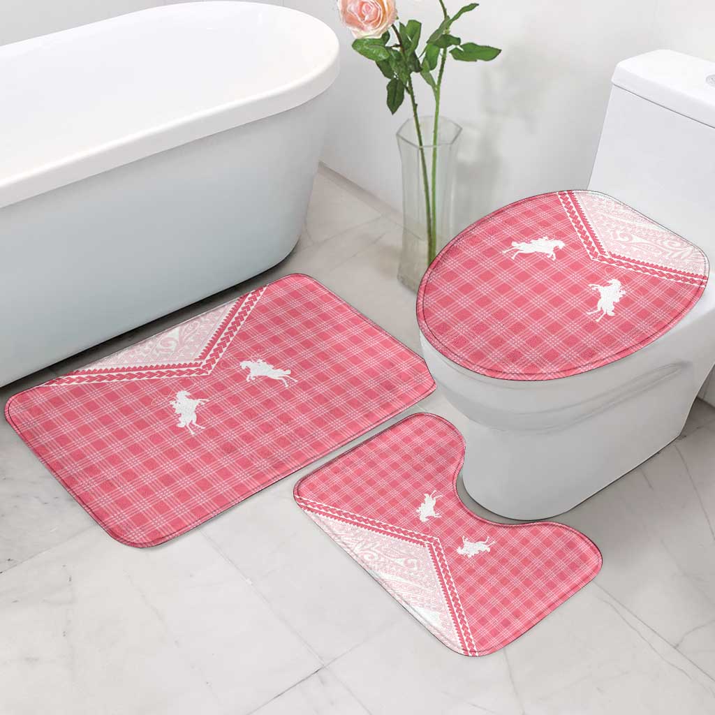 Aloha Hawaii Cowboys Paniolo Bathroom Set Rose Palaka LT7 - Polynesian Pride