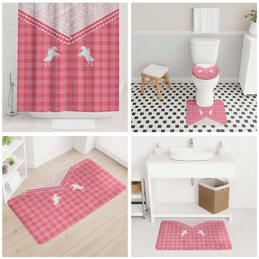 Aloha Hawaii Cowboys Paniolo Bathroom Set Rose Palaka LT7 - Polynesian Pride