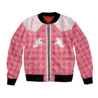 Aloha Hawaii Cowboys Paniolo Bomber Jacket Rose Palaka LT7 Unisex Pink - Polynesian Pride