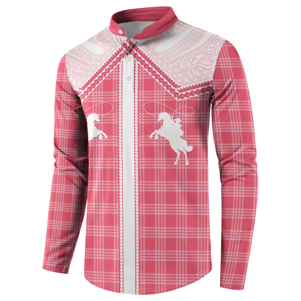 Aloha Hawaii Cowboys Paniolo Button Sweatshirt Rose Palaka LT7 - Polynesian Pride
