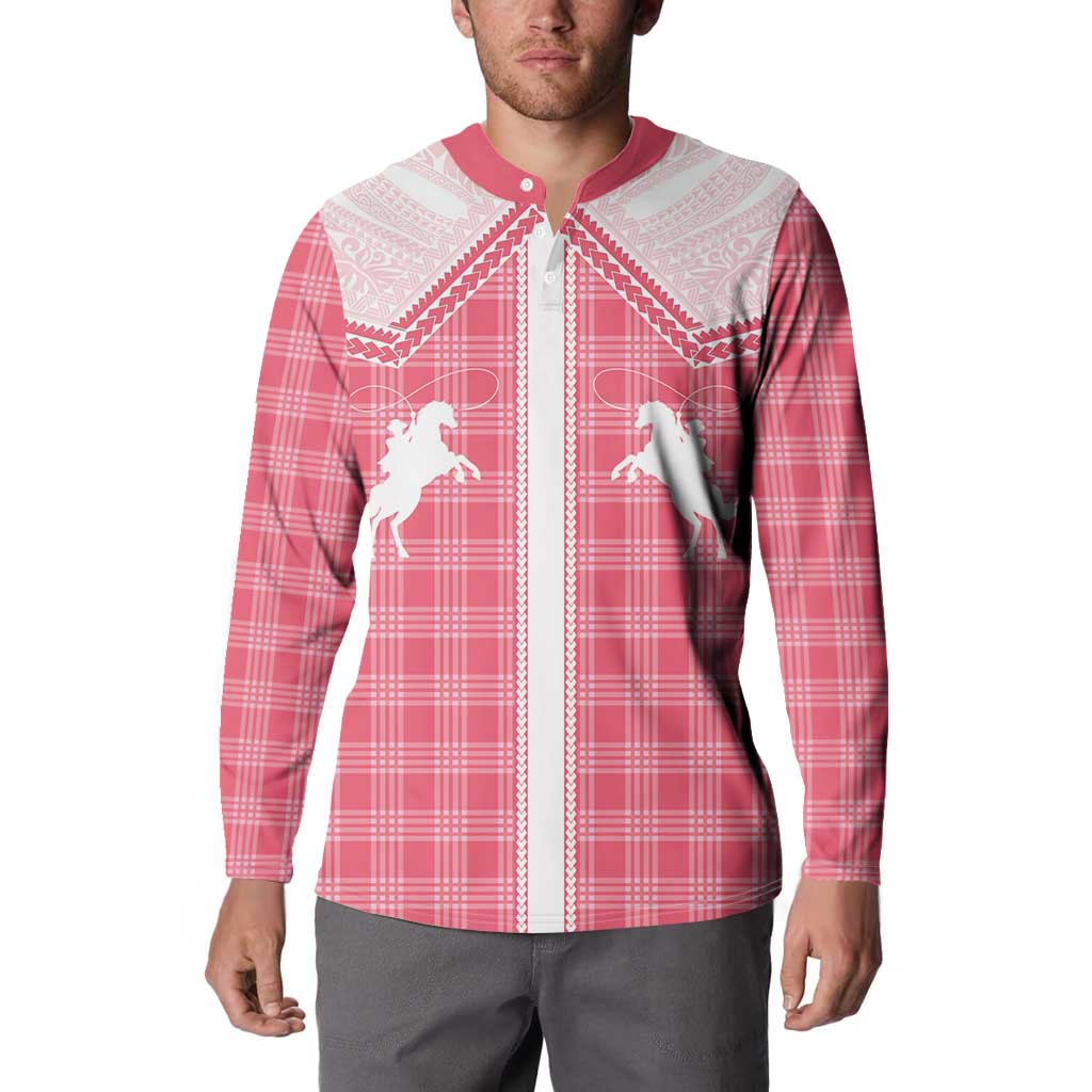 Aloha Hawaii Cowboys Paniolo Button Sweatshirt Rose Palaka LT7 - Polynesian Pride