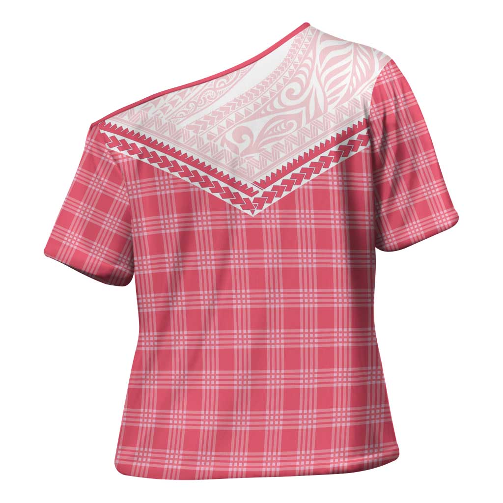 Aloha Hawaii Cowboys Paniolo Cross Shoulder Shirt Rose Palaka LT7 - Polynesian Pride